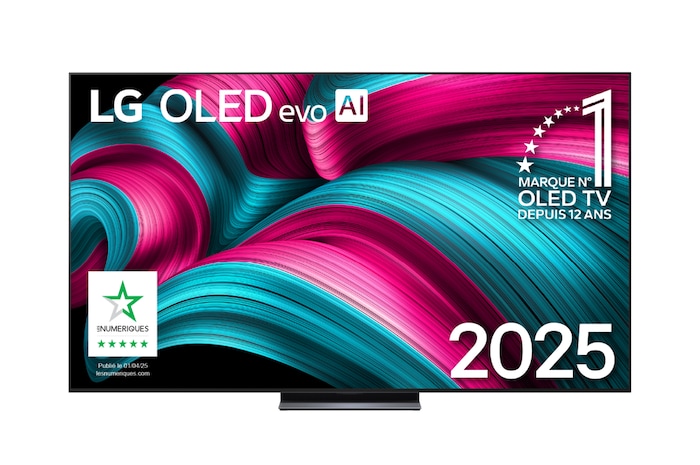Vue avant de 83 pouces (210 cm) | LG OLED evo AI C5 | 4K Smart TV | 2025 OLED83C54LA